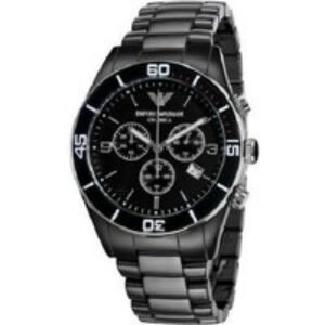 Emporio Armani Men's AR1421 Ceramic Chronograph Watch | Wowcher