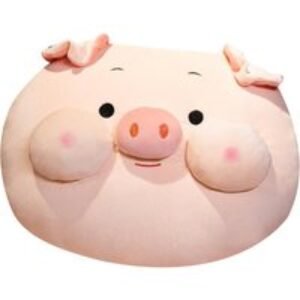 2-in-1 Soft Cotton Pink Pig Pillow Blanket - Dual-Use