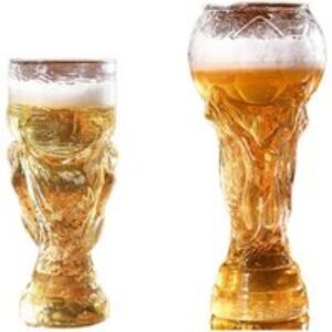 Football-Shaped Beer Glass - 4 Sizes & 2 Options | Wowcher