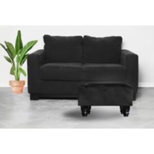 Plush Linen Rectangle Pouffe Footstool - 6 Colours