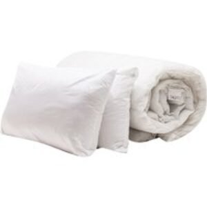 Hypoallergenic 7.5 Tog Duvet & 2 Ultra Bounce Pillows - Machine Washable