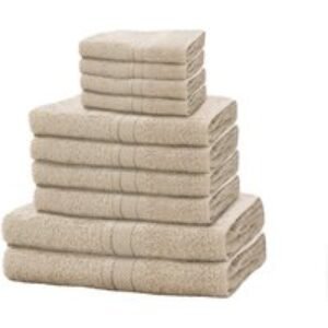 10pc 100% Cotton Bathroom Towel Bale Set - 14 Colours | Wowcher