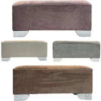 Ottoman Nepal Fabric Rectangular Pouffe Footstool - 4 Colours | Wowcher