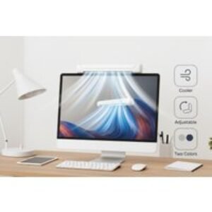 TechBreeze Adjustable Clip-On & Standing Bladeless Monitor Fan - Quiet