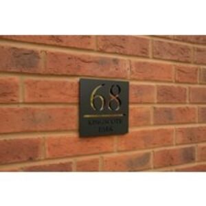 Personalised Square Laser Cut House Number Plaque - Modern Acrylic Wall Sign