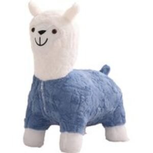 Solid Wood Alpaca Accent Stool - Modern Minimalist Living Room Footstool in 7 Colours | Wowcher