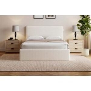 Elvie Upholstered Ottoman Storage Bed - Two Sizes | Wowcher