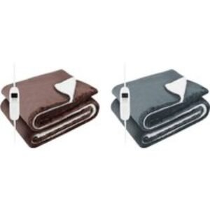 Ultra Soft Electric Heated Sherpa Fleece Blanket - 2 Colours | Wowcher