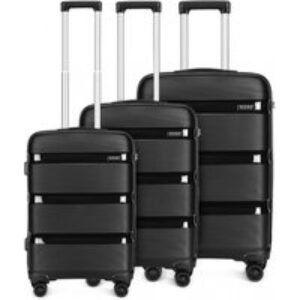3-Piece Durable Hard Shell Kono Luggage Suitcase Set with TSA Lock | Wowcher