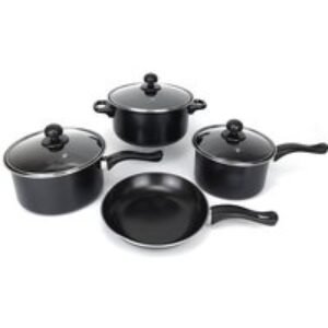 4-Piece Non-Stick Carbon Steel Cookware Set - Frying Pan and More! | Wowcher
