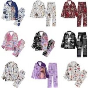 Unisex Black Lightweight Satin Long Sleeve Pyjama Set - Breathable