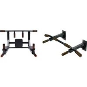 2-in-1 Wall-Mounted Pull-Up Bar with Optional Dip Station Upgrade | Wowcher