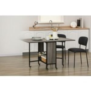 Space-Saving Wooden Drop Leaf Storage Table - Folding