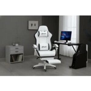 Dynamic Racing Ergonomic Faux Leather Gaming Chair - Adjustable Height & Reclining