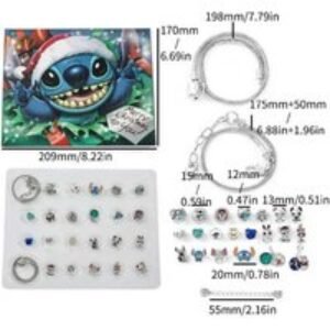 Stitch Cartoon- 24-Day Advent Calendar Mystery Box - DIY Jewellery Kit
