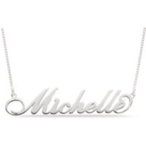 Personalised Sterling Silver Name Necklace - Custom Engraved Jewellery for Her | Wowcher