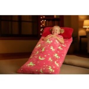 Kids Glow-in-the-Dark Dinosaur Sleeping Bag - Soft