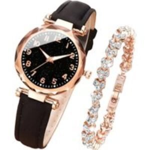 Women's Quartz Analog Watch - Luxury PU Leather Band