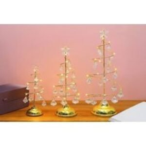 Luxury Crystal LED Christmas Tree Table Lamp - Battery Operated