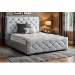 Bella Plush Diamanté Bed Frame - Elegant & Sturdy | Wowcher