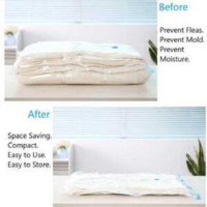 Clear XXL Plastic Vacuum Storage Bags - Waterproof Modular Wardrobe & Underbed Solution