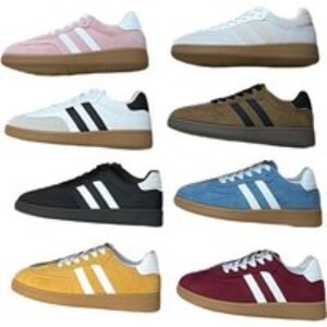 Unisex Black Unisex Striped Breathable Mesh Casual Trainers - 8 Sizes & Colours | Wowcher