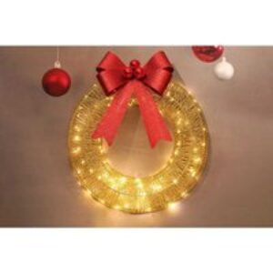 LED Christmas Wreath - Battery-Operated
