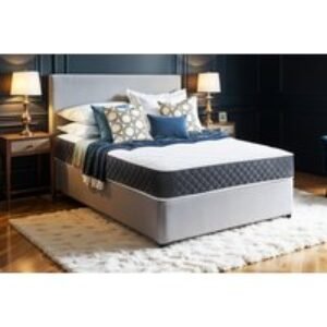 Luxury Light Grey Bed with Memory Sprung Mattress | Wowcher