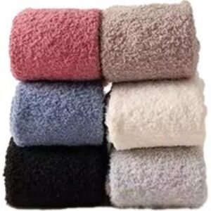 Black Women's Over The Knee Fleece Lounge Socks - Plush Coral