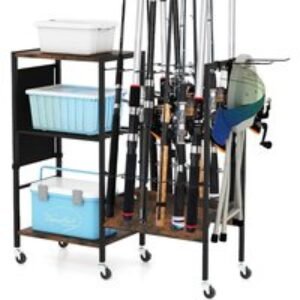 Fishing Rod Rack & Tackle Cart - Ultimate Fishing Gear Organizer | Wowcher