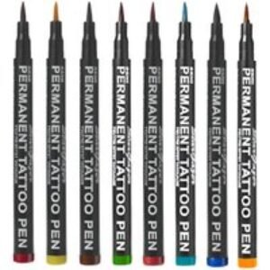 Vibrant Semi-Permanent Tattoo Pen Set - Smudge-Proof Body Art