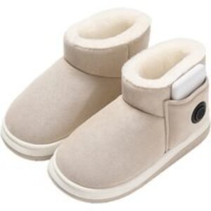 Unisex Beige Designer  Electric Heating Warm Boots - Optional Power Bank | Wowcher