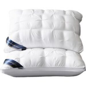 Luxury Cotton & Down Blend Quilted Pillow - Breathable Support