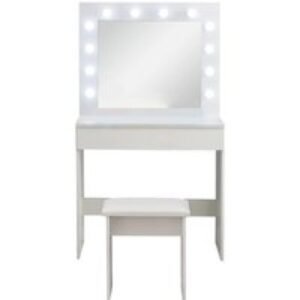 Hollywood Dressing Table Set with LED Mirror