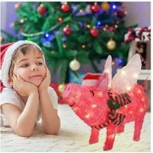 Magical LED Light-Up Pink Flying Pig | Wowcher
