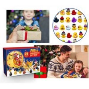 Christmas Rubber Duck Toy Advent Calendar - 24-Day Bath Surprise for Kids (Ages 3+) - 4 Festive Styles | Wowcher
