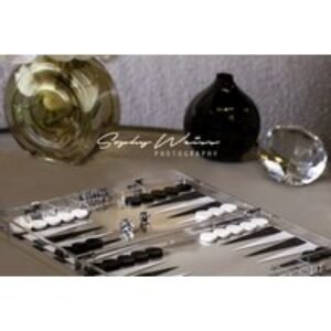 Jan Kauf Acrylic Modern Backgammon Board - Decorative Game Table