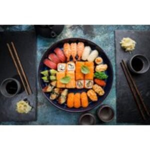 Sashimi Deluxe Selection with Wine at Sakura