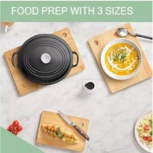 Premium Eco-Friendly Bamboo Chopping Board Set - 3-Piece