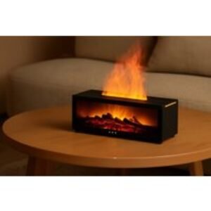 Fireplace Style LED Flame Effect Aromatherapy Diffuser - Modern Tabletop Home Decor