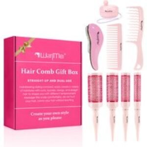 8pc Professional Hair Brush Gift Set for All Hair Types - Detangling & Styling | Wowcher
