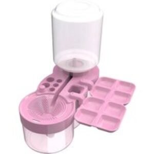 ABS Plastic Paint Palette & Paintbrush Cleaning Device - 5-in-1 Artist Organiser