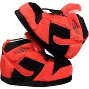 Unisex Black Chunky Plush Indoor Slippers - Warm Non-Slip Cosy House Shoes | Wowcher