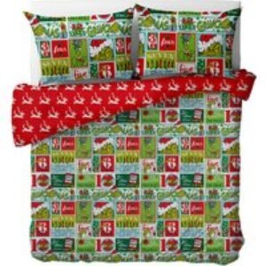 Christmas Grinch  Microfibre Duvet Cover - 2 Sizes | Wowcher