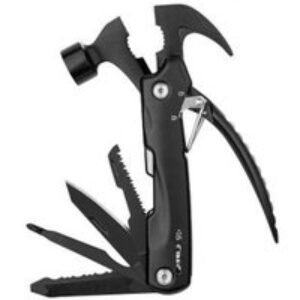 12-in-1 Stainless Steel Compact Camping Multi-Tool - Portable Outdoor Survival Gear | Wowcher
