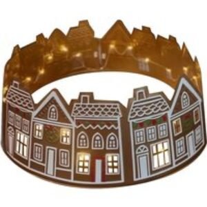 LED Gingerbread Christmas Tree Collar - 2 Options | Wowcher