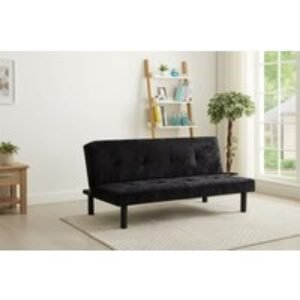 Crushed Velvet 3-Seater Reclining Sofa Bed - Modern Convertible