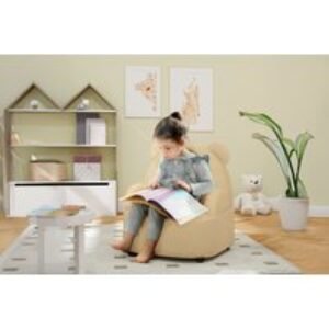 Kids' Bear Shaped Boucle Armchair - Soft Teddy Fleece