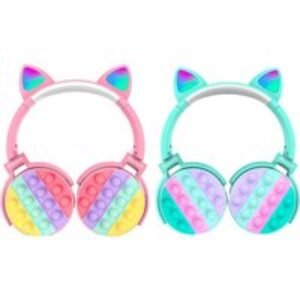 Rainbow Pop-On-It Fidget Bluetooth Headphones for Kids - Ages 5+