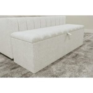 Luxury Boucle Ottoman Storage Box - 40" & 80" | Wowcher